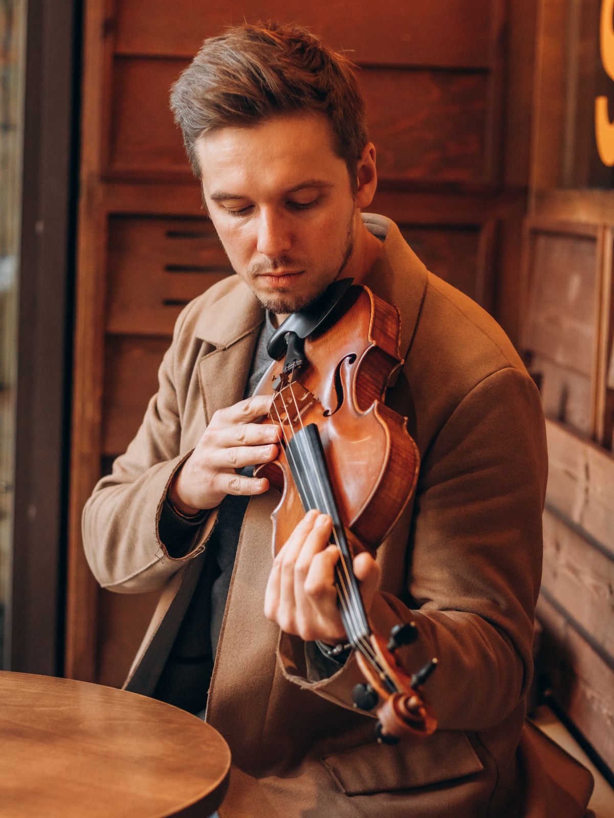Sergey Maiboroda with his violin